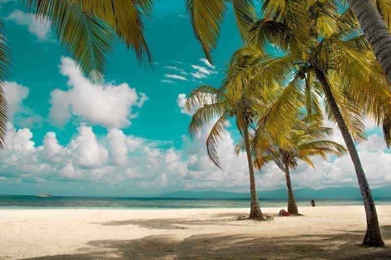 Beach at San Blas, Panama.
