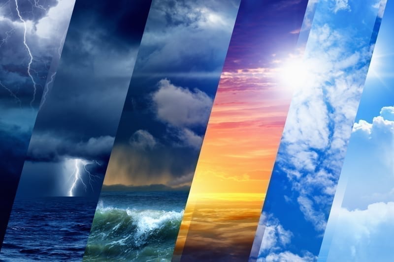 Variety weather conditions.