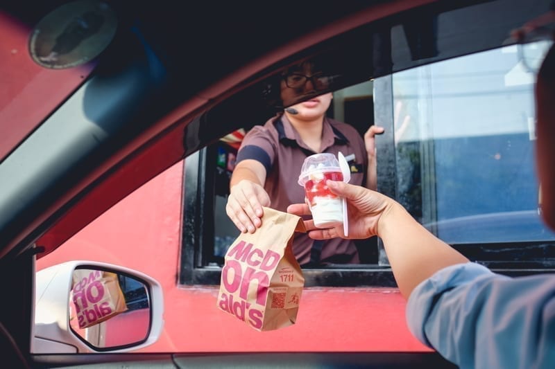 McDonald's drive thru service