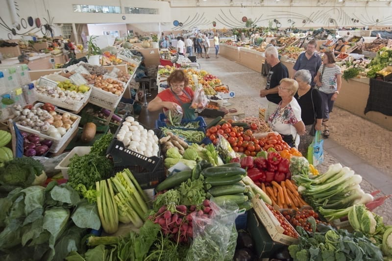 A local market in Tavira, Portugal