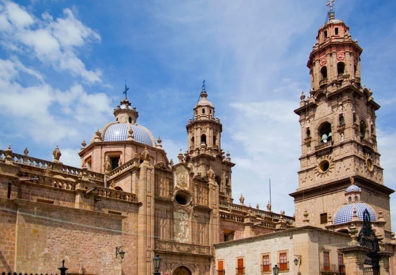 Cathedral church in Morelia , Mexico