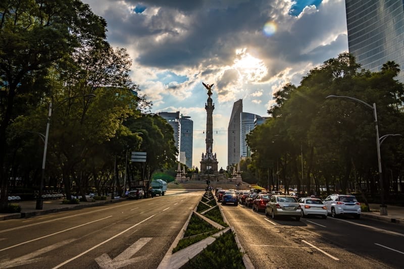 A road in Mexico City, Mexico