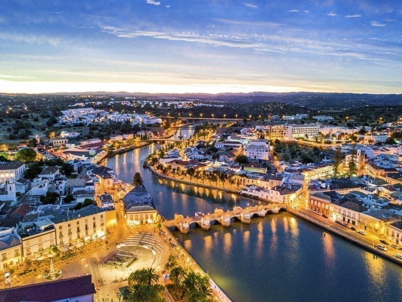 Tavira, Portugal early in the morning. tavira