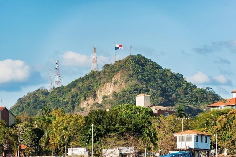 View at the Ancon Hill, a 654 foot hill that overlooks Panama City, Panama