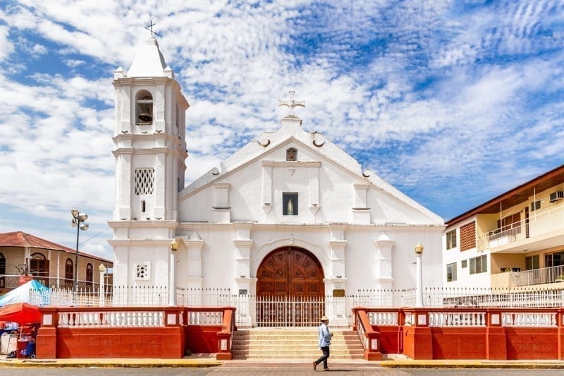 View at the facade of Church of Santa Librada in Las Tablas