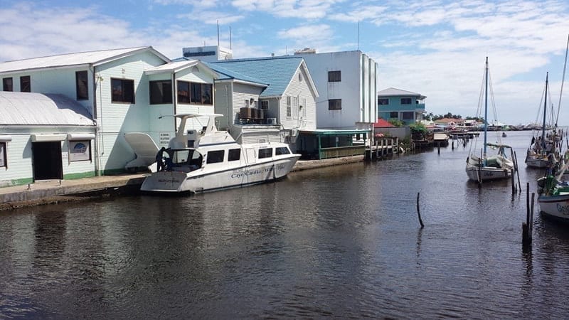Water taxi at Belize City, travel in Belize