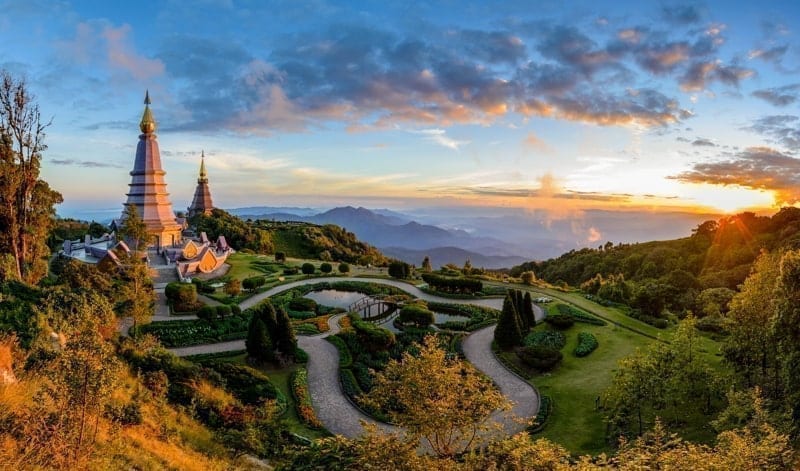 Doi Inthanon National Park when sunset, Chiang Mai, Thailand.