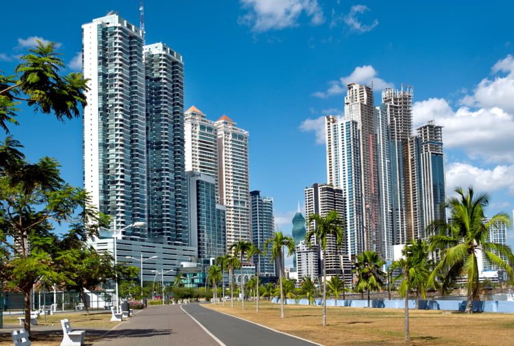 A view of Cinta Costera in Panama City, Panama