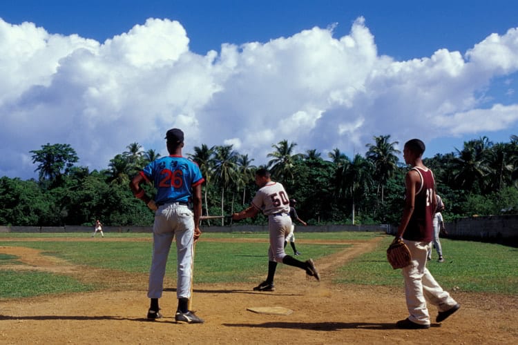 Kids playing baseball in the Dominican Republic