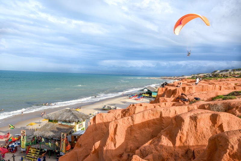 Beach of Canoa Quebrada on Brazil