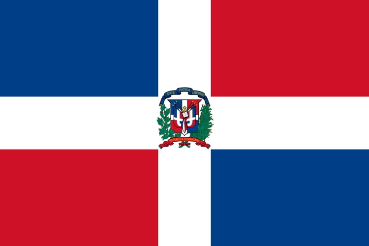 The flag of the Dominican Republic