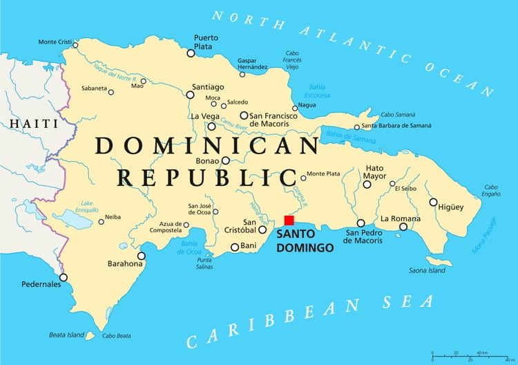 Dominican Republic Political Map 