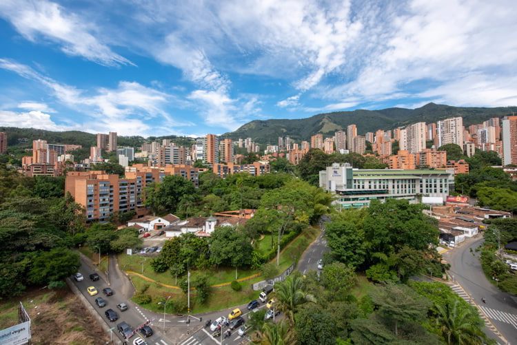 Panoramic view of El Poblado, Medellín, Colombia