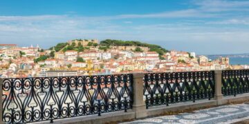 Lisbon City skyline.