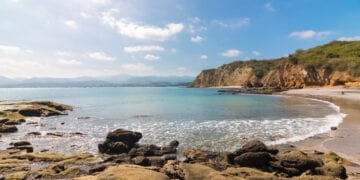 Rocky beach at Los Frailes, Manabi, Ecuador