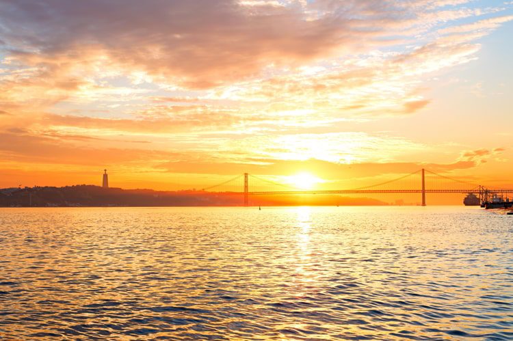 Tagus river in Portugal