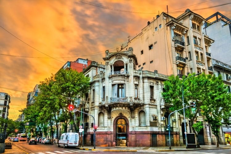 Sunset at Buenos Aires in Argentina