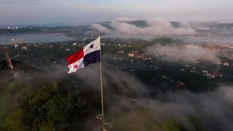 Flag in Cerro Ancon, Panama