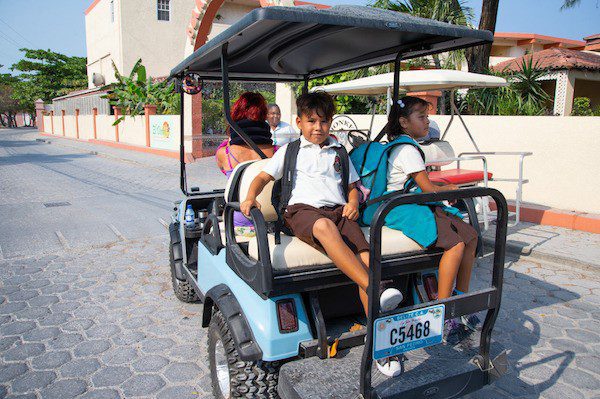 Kids going to school in Belize