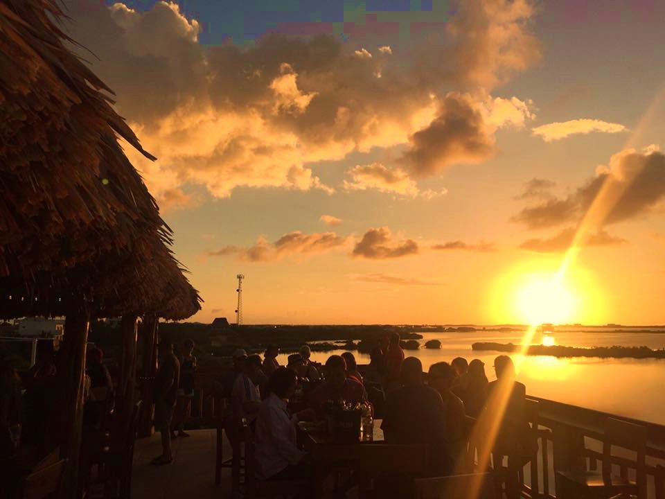 A sunset in Belize