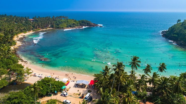 Surf beach Hiriketiya, Dikwella, Sri Lanka