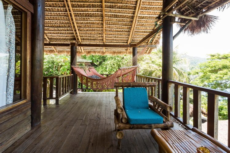 Luxurious suite balcony at Selva Azul Resort in Nicaragua