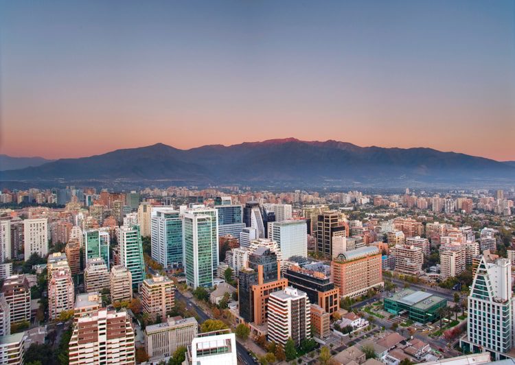 Santiago, Chile skyline. 