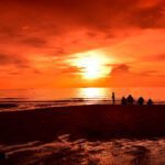 A beach in Malaysia during sunset