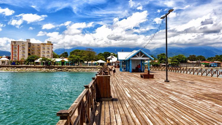 A port in La Ceiba, Honduras on a sunny day