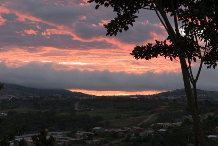 Sunset over San Ramon, Costa Rica