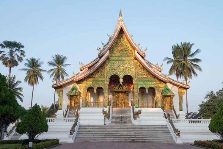 Buddist Temple of Haw Kham at the Luang Prabang National Museum. Laos