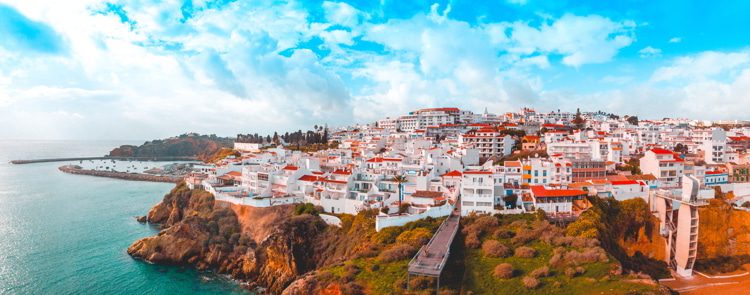Giant panorama about Albufeira in Portugal