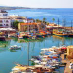 Kyrenia old harbour on the northern coast of Cyprus.