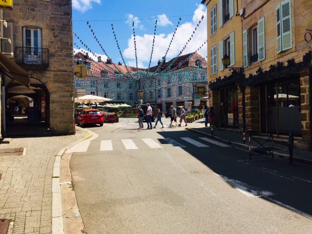 The streets on Arbois, France