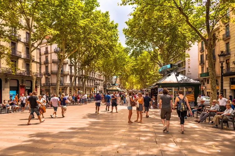 Las Ramblas in Barcelona, Spain