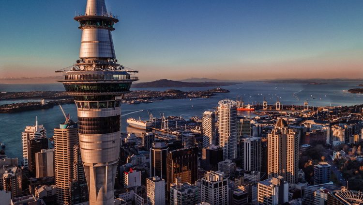 View of buildings in Auckland, New Zealand