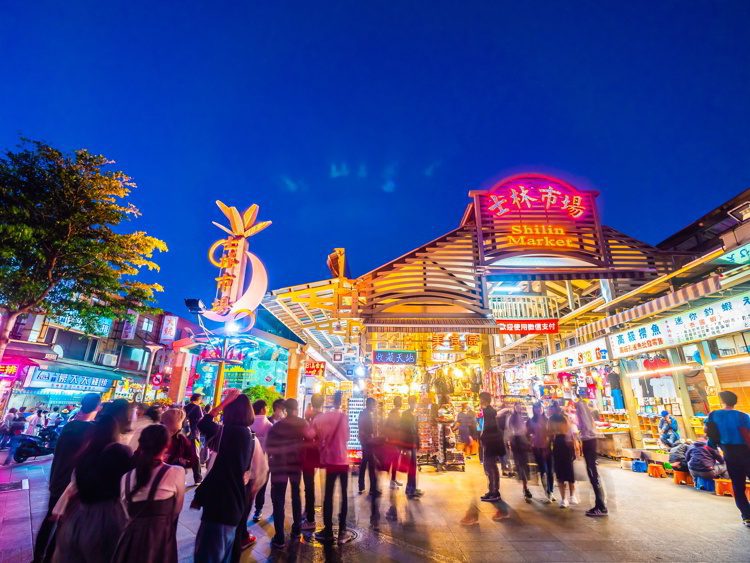 Shilin night market a popular district and place in Taiwan