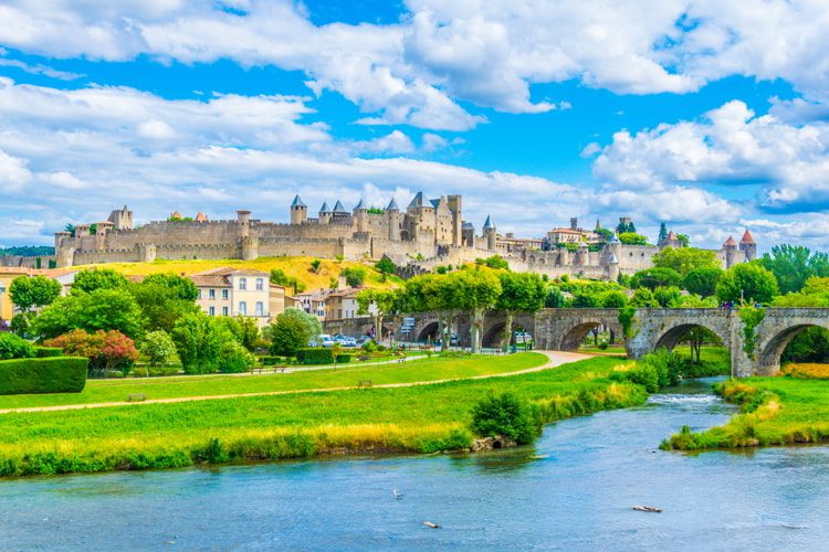 Old town of Carcassonne in France