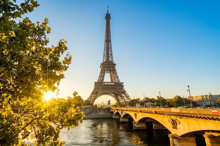 View of the Eiffel Tower in Paris