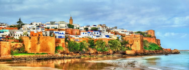 A cityscape in Morocco
