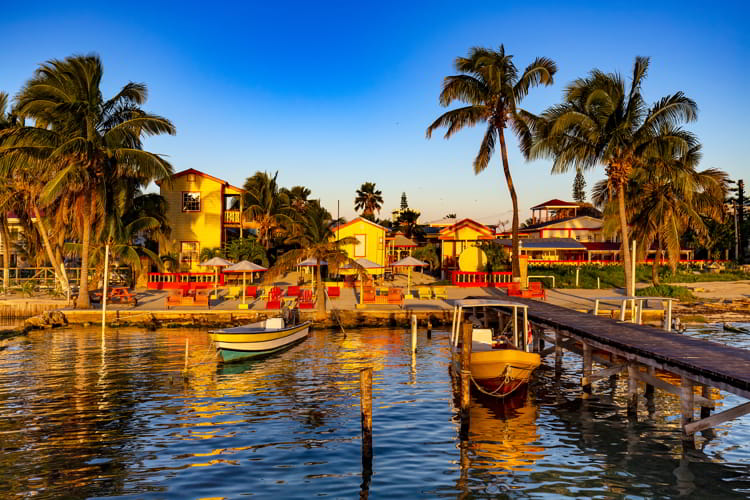 Sunrise at Caye Caulker Island in Belize