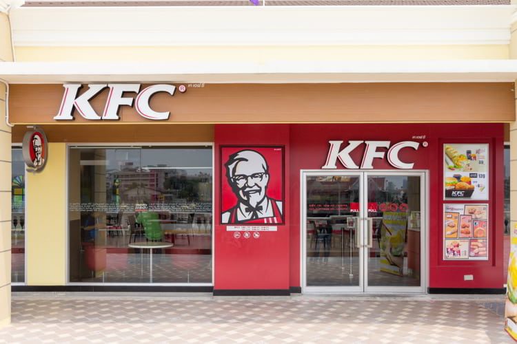 Kentucky Fried Chicken store at Yodpiman, Riverwalk, Bangkok, Thailand