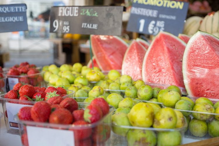 Fresh fruit in Paris