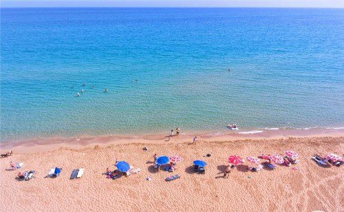 A white sand beach in Northern Cyprus