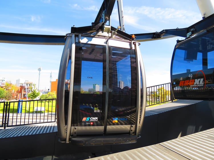 A cable car in Puebla, Mexico