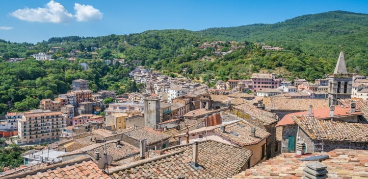 Italian town of Soriano nel Cimino