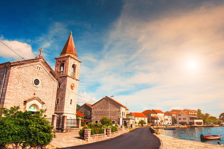 Old architecture in Tivat, Montenegro