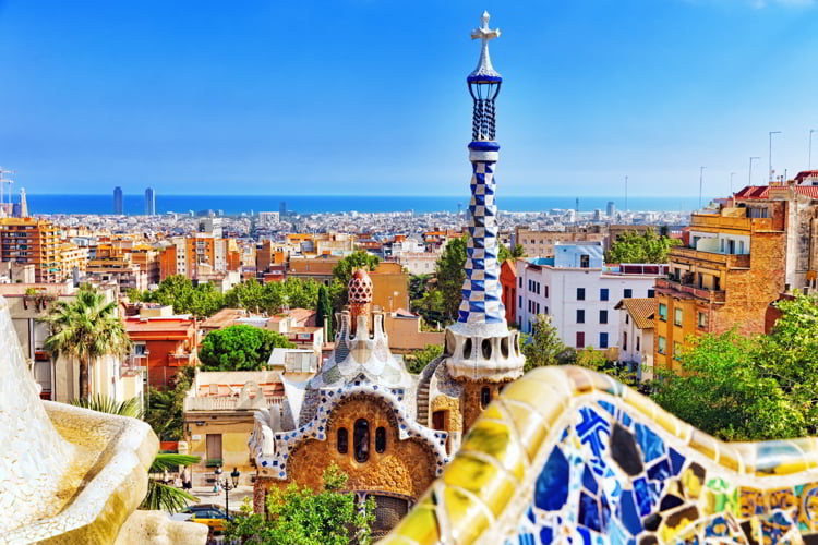 Gorgeous and amazing Park Guel in Barcelona.