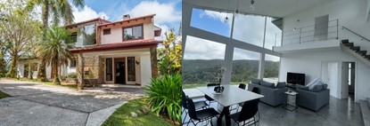 A country house (left) and a modern, spacious abode (right) for sale on Encuentra 24 