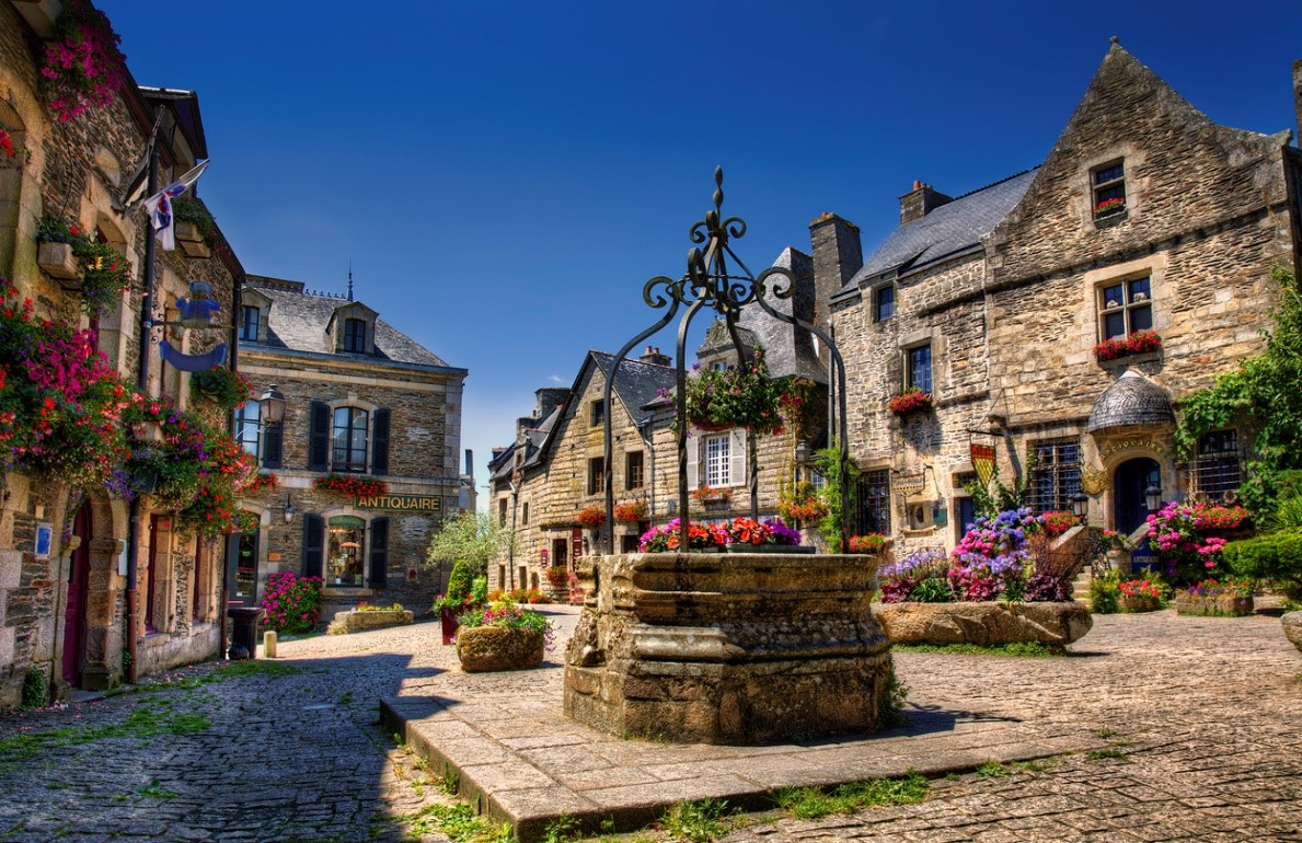 A beautiful medieval town in Europe